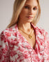 LAURENT-Tops-Ruffle Blouse With Metal Ball Trim- Ted Baker Romania
